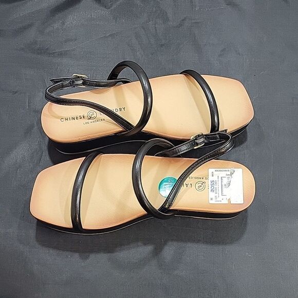 BRAND NEW CHINESE LAUNDRY SARTI DOUBLE ANKLE STRAP PLATFORM WEDGES SANDAL - Picture 6 of 16